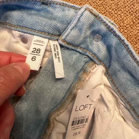 NWT Loft Curvy High Waist Skinny Ankle size 6/28 - Picture 9 of 11
